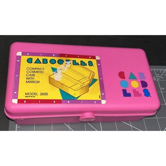 Vintage Y2K 2605 Mini Caboodles Makeup Case Organizer Pink Small 8x4 With Mirror - Picture 1 of 9